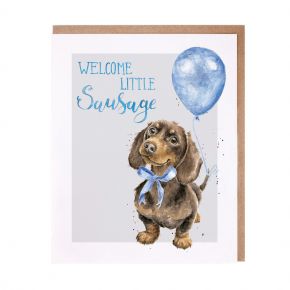 Welcome little sausage - boy - card