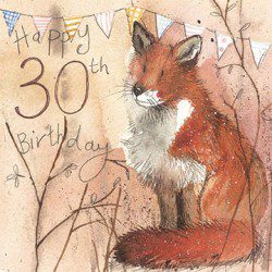 Happy 30th Birthday (fox) - Alex Clark card