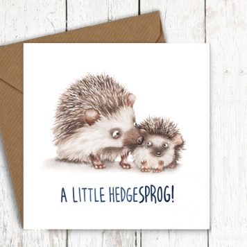 A Little Hedgesprog! - Citrus Bunn card