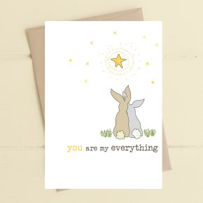 you are my everything  - (rabbit) - Dandelion Stationery card
