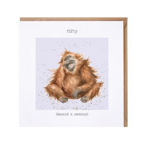 50 - demand a recount  - (Orang-Utan) card - Wrendale