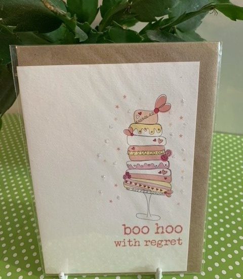 boo hoo with regret  - Dandelion Stationery card