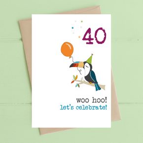 40  woo hoo! let's celebrate - Dandelion Stationery card