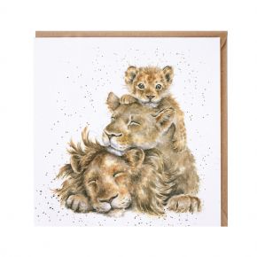 Lion 'family pride' - Wrendale card