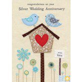 Congratulations on your Silver Wedding Anniversary - Blue Eyed Sun card