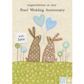 Congratulations on your Pearl Wedding Anniversary - Blue Eyed Sun card