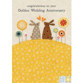 Congratulations on your Golden Wedding Anniversary - Blue Eyed Sun card