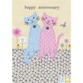 Happy Anniversary (cats) - Blue Eyed Sun card