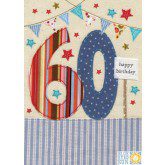 Happy Birthday 60 - Blue Eyed Sun card