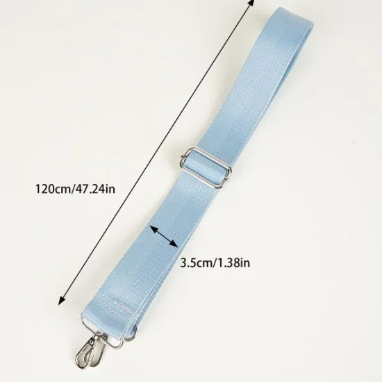 Light Blue - adjustable woven bag strap (#11)