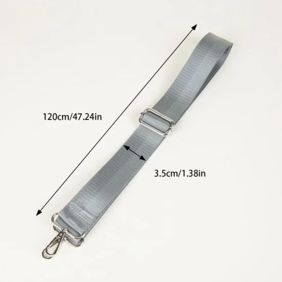 Silvery Grey - adjustable woven bag strap (#15)