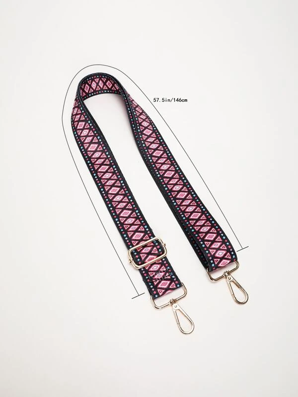 Multicoloured Mini Diamond design - adjustable woven bag strap (#22)