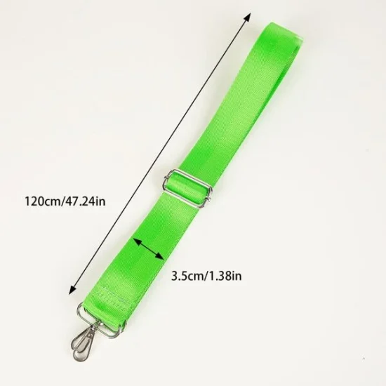 Bright Green - adjustable woven bag strap (#4)