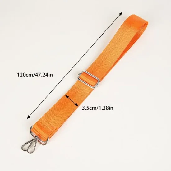 Neon Orange adjustable woven bag strap (#5)