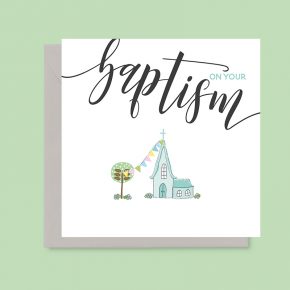 On Your Baptism - Dandelion Stationery card