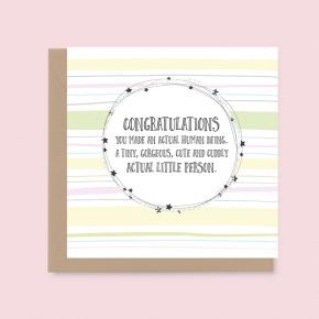 Congratulations, you made an actual human being... - Dandelion Stationery card