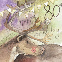 Happy 80th Birthday - Alex Clark card