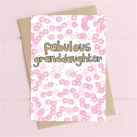 Fabulous Granddaughter - Dandelion Stationery card