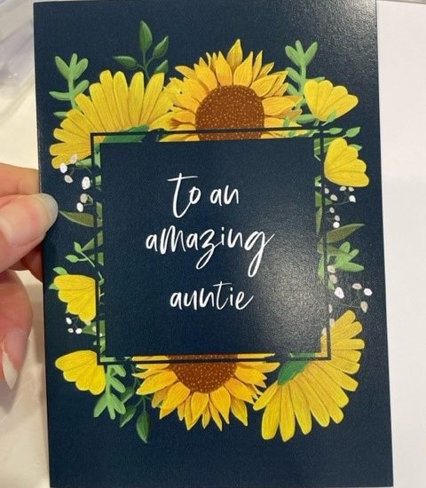 To an amazing Auntie - Dandelion Stationery card
