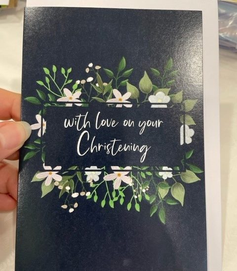 with love on your Christening - Dandelion Stationery card