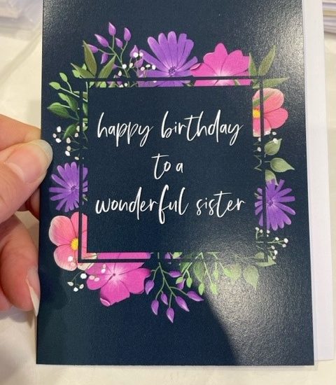 Happy birthday to a wonderful sister - Dandelion Stationery card