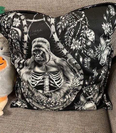 Gorilla Skeleton Design Cushion Cover- LGF