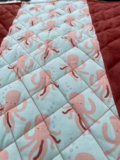 Cute Octopus Quilted Design Cushion Cover - LGF - Image 2