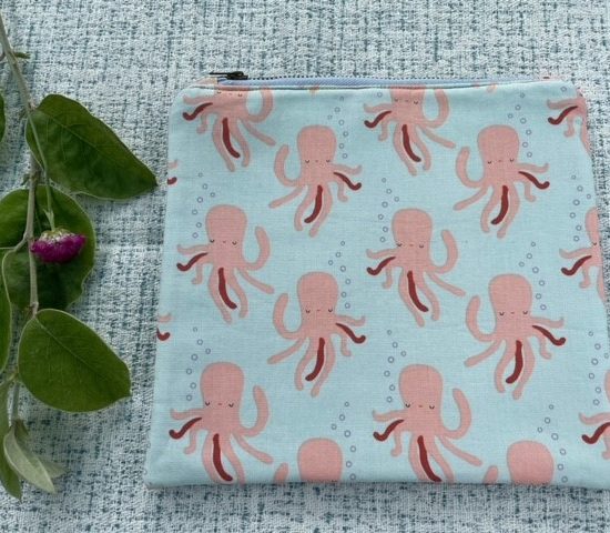 Cute Octopus design zipped pouch - LGF