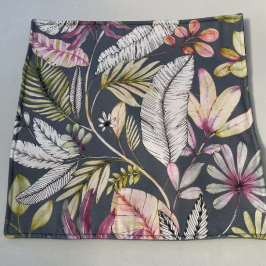 Tropical Leaf Design Cushion Cover (grey) - LGF