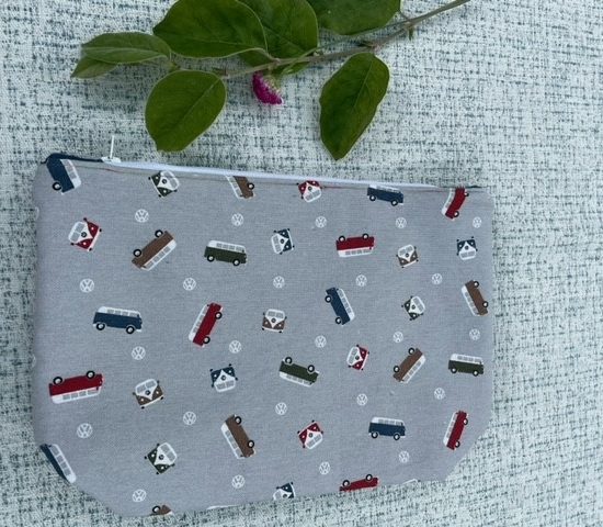 VW Campervan zipped pouch/large toiletry bag - LGF