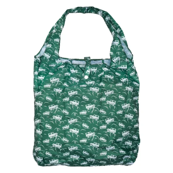 Landrovers - Eco Chic Foldaway Shopping Bag - green
