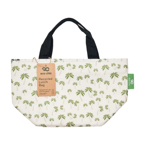 Palm Trees - Beige - Eco Chic Foldable Lunch Bag