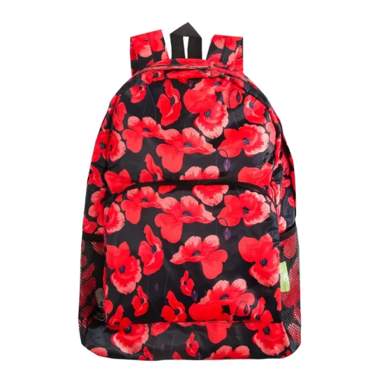 Poppy - black - Eco Chic Foldable Backpack