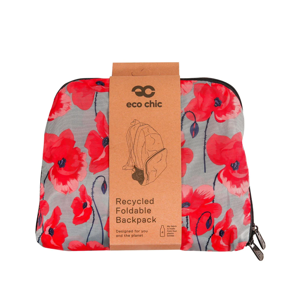 Poppy - grey - Eco Chic Foldable Backpack - Image 2