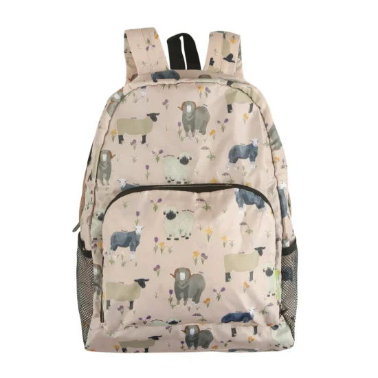 Sheep - Beige - Eco Chic Foldable Backpack