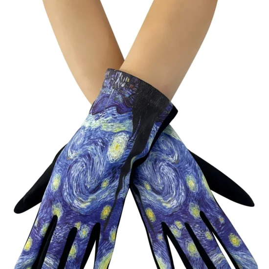 Van Gogh Style Starry Night Touchscreen Gloves
